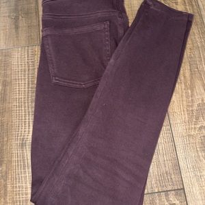 Spanx women’s jeans maroon color. Like new. Size medium